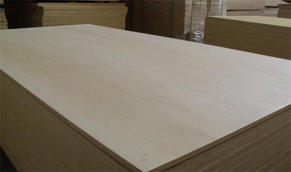 The surface of birch plywood